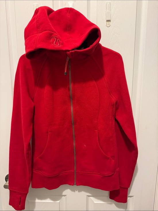 lululemon athletica Tops - lululemon athletica Red Full‑Zip Hooded Jacket